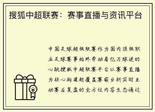 搜狐中超联赛：赛事直播与资讯平台